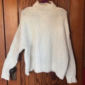 Aerie white knit sweater